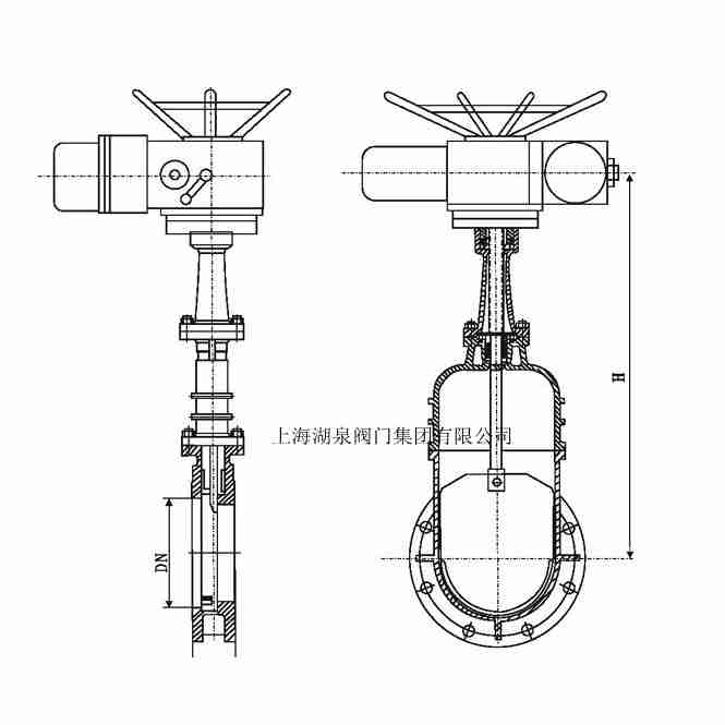 dmz973電動暗桿式刀型閘閥